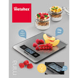 Metaltex aides de cuisine mina balance de cuisine numérique en acier inoxydable