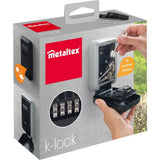 Boîte à clés Metaltex avec serrure à combinaison argent noir