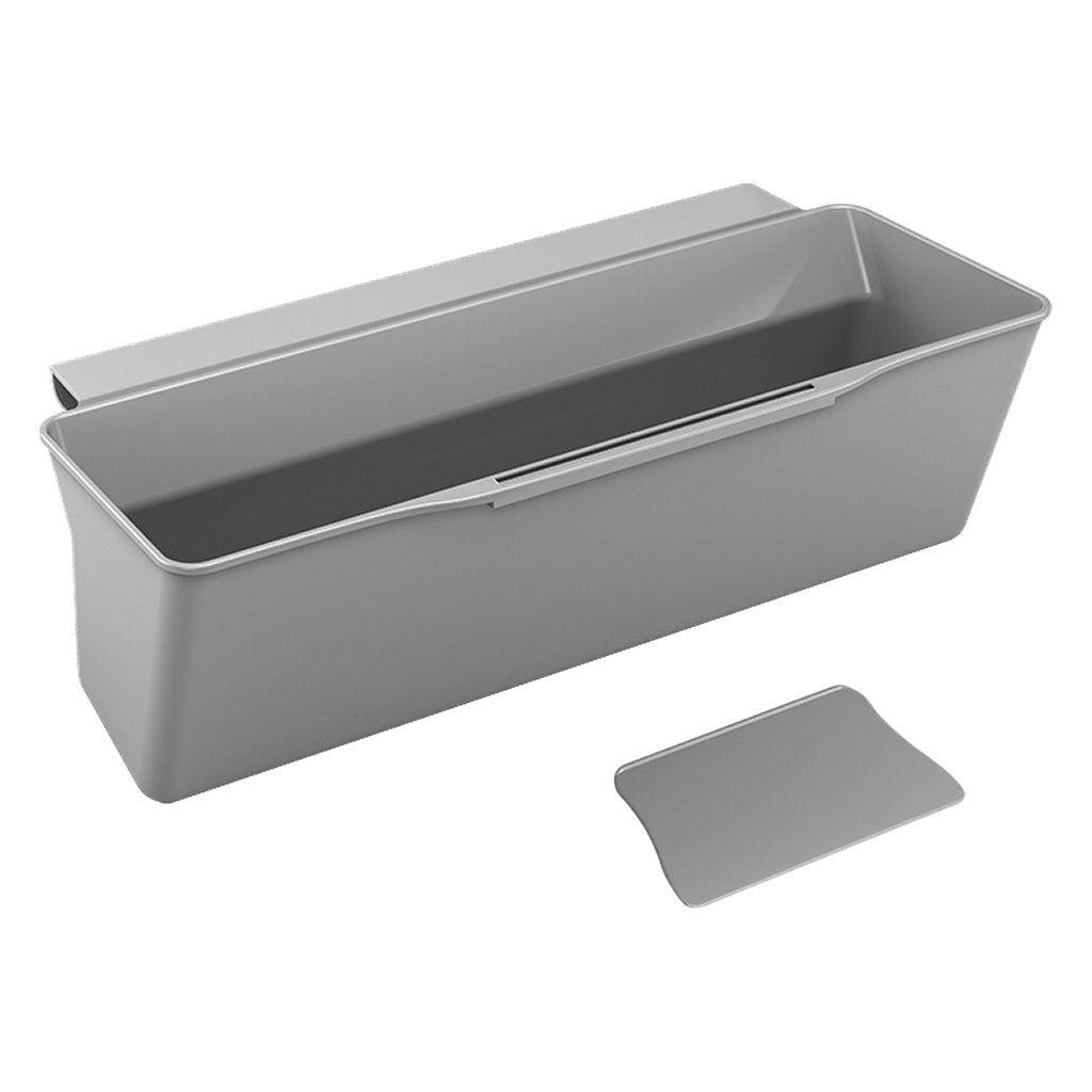 Metaltex clean tex poubelle à poser 35x16x13 cm gris
