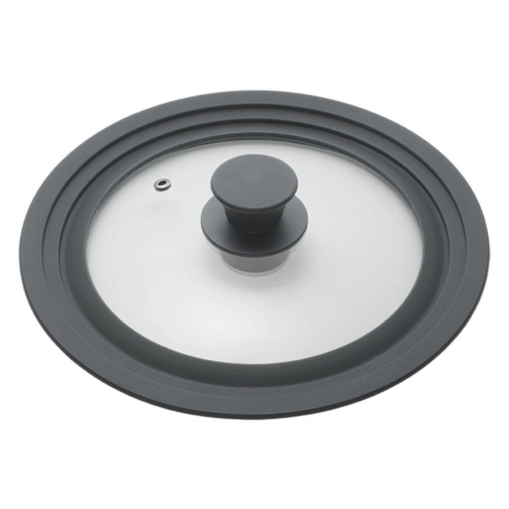 Metaltex couvercle de casserole 16-20 cm verre silicone noir