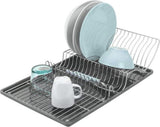Metaltex égouttoir à vaisselle wingtex 51x31 cm argent anthracite 2 pièces