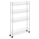 Metaltex fino étagère de rangement 4 niveaux 58x16x95 cm blanc