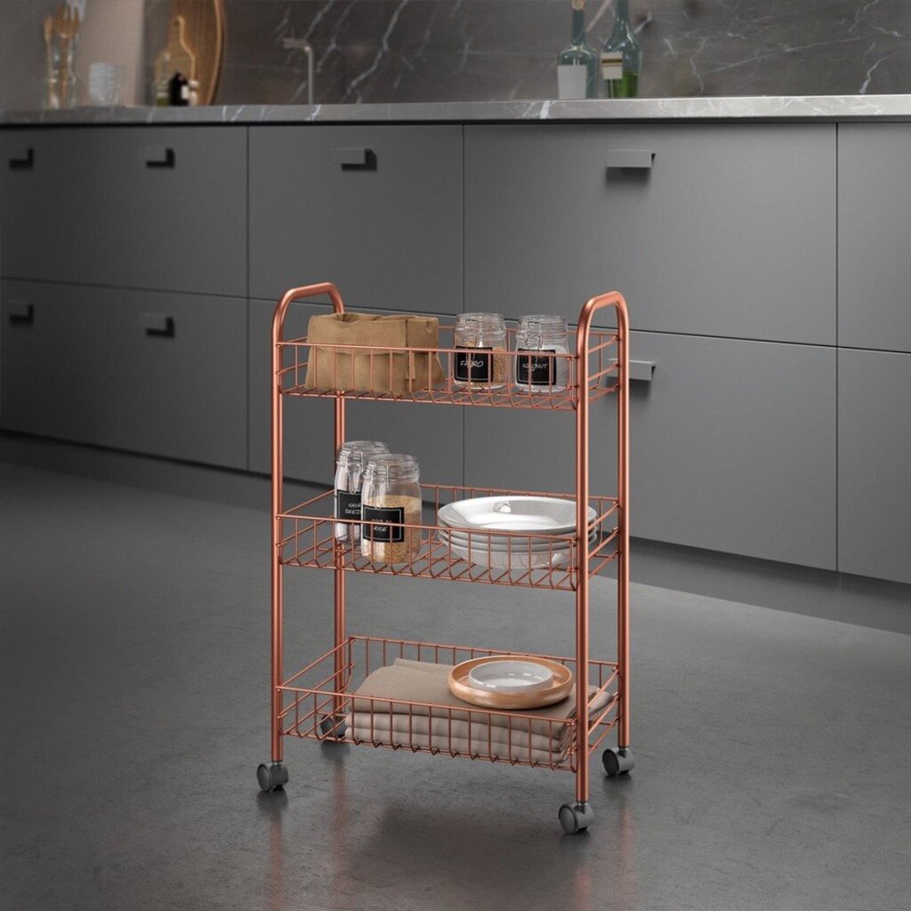 Metaltex desserte de cuisine salle de bain lugano cuivre