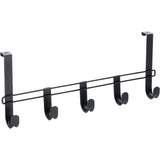 Metaltex Doorkapstok 5 hooks 38x6x15 cm Black