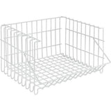 Metaltex bernina panier en fil empilable 34x27x20 cm blanc