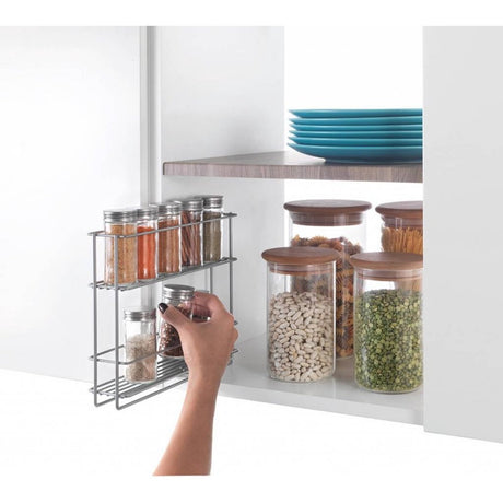 Metaltex Space Saver Smart Kitchen Extenable Spice Rack 6x28x22 cm argent