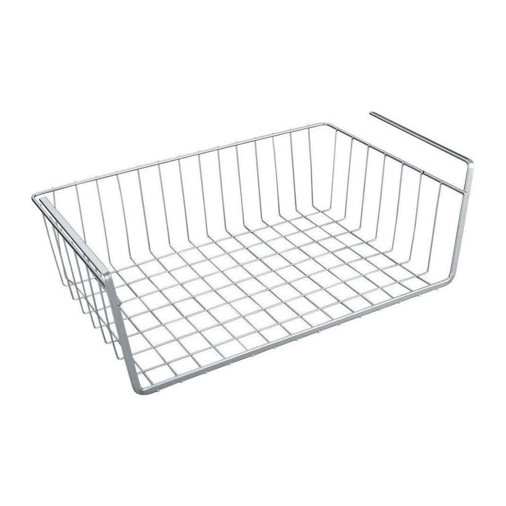Metaltex panier de rangement kanguro 40x26x14 cm argent