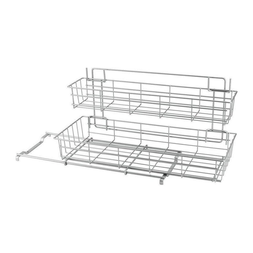 Rack de stockage extensible Metaltex 20x58x28 cm argent