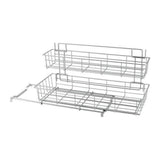 Rack de stockage extensible Metaltex 20x58x28 cm argent