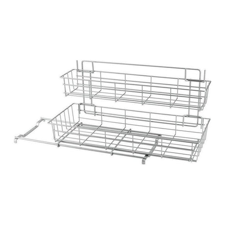 Rack de stockage extensible Metaltex 20x58x28 cm argent