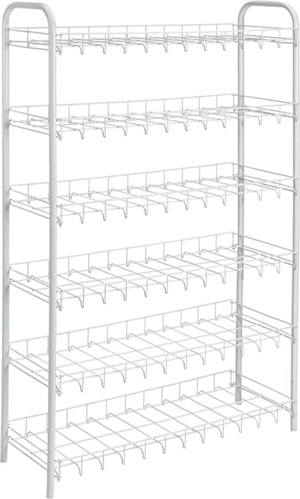 Metaltex Tomado Shoe 6 Rack de chaussures blanc 64x23x104 cm 6 étages