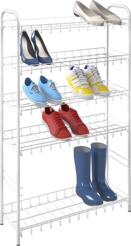 Tomado-metaltex tomado metaltex shoe 6 étagère à chaussures blanc 64x23x104 cm 6 étages