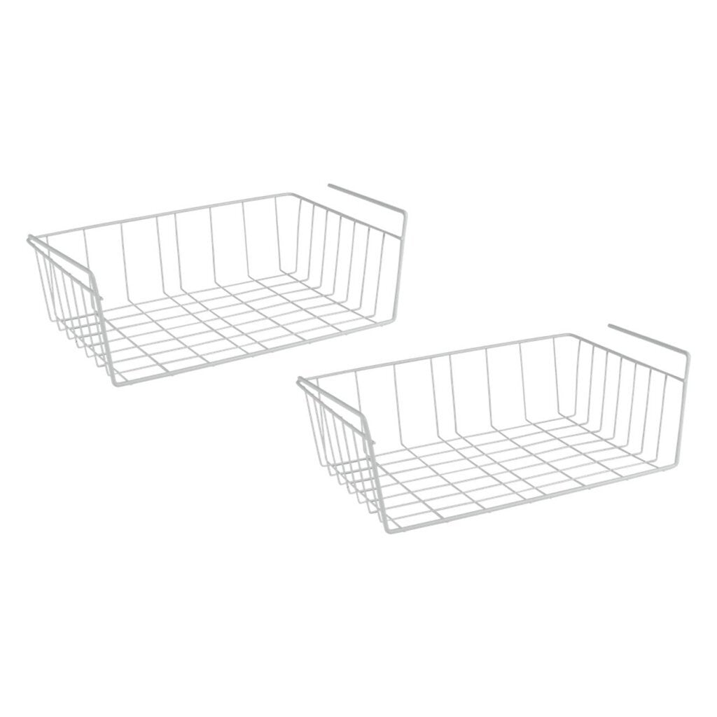 Cestas colgantes de Metaltex Babette 40x26x14 cm 2 piezas blancas