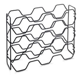 Metaltex metaltex wijnrek hexagon voor 15 flessen 43x12x34 zwart