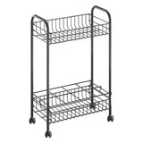 Metaltex belino chariot à lave + porte-bouteille 23x41x63 noir