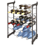 Tomado-metaltex casier à vin chianti pour 30 bouteilles 68x50x26 cm noir