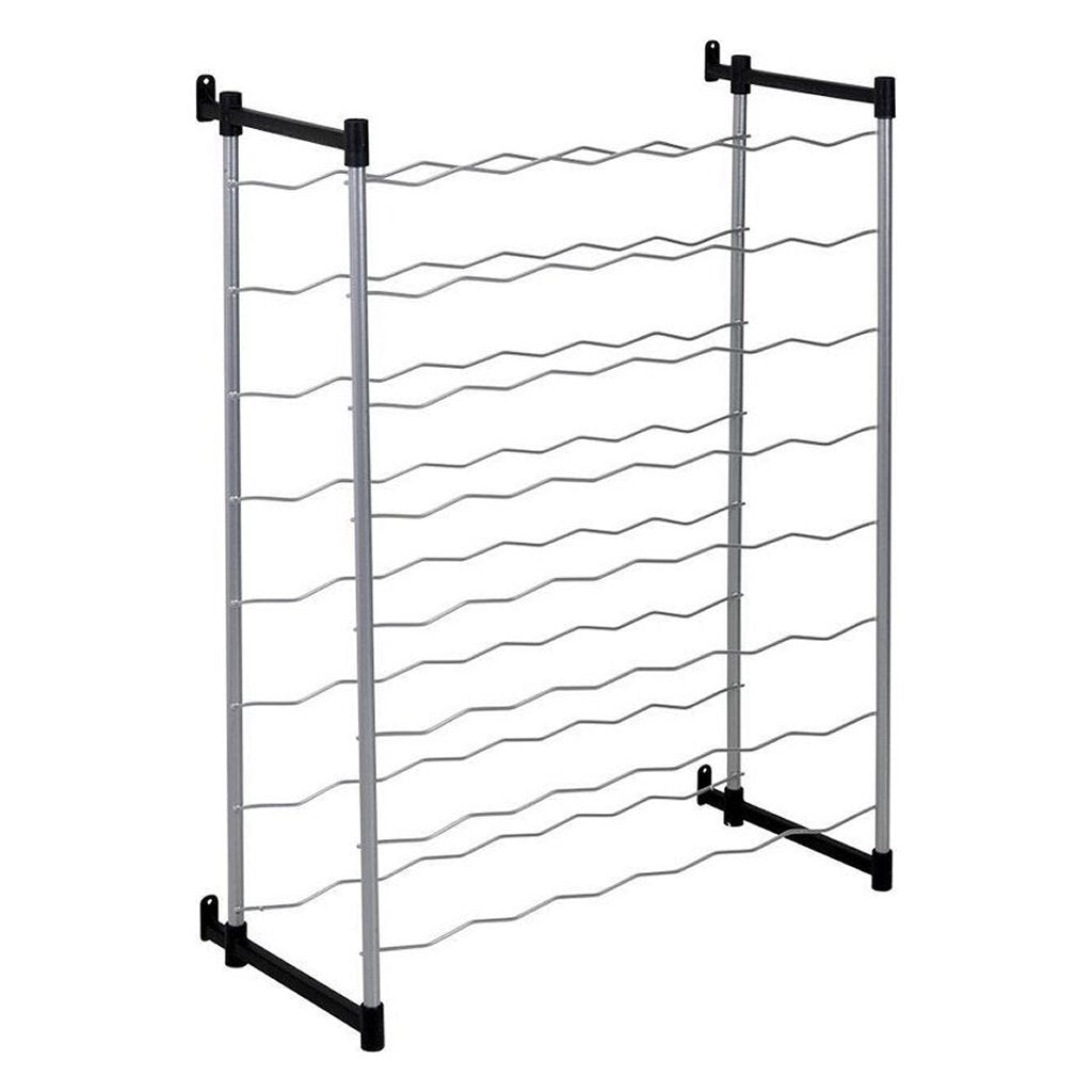 Metaltex Merlot flaske rack til 48 flasker 59x26x85 cm sølv sort