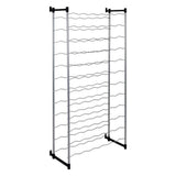 Metaltex bardolino porte-bouteilles pour 72 bouteilles 59x26x124 cm argent noir