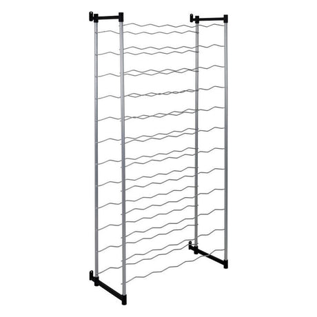 Metaltex bardolino porte-bouteilles pour 72 bouteilles 59x26x124 cm argent noir