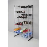 Metaltex bardolino porte-bouteilles pour 72 bouteilles 59x26x124 cm argent noir