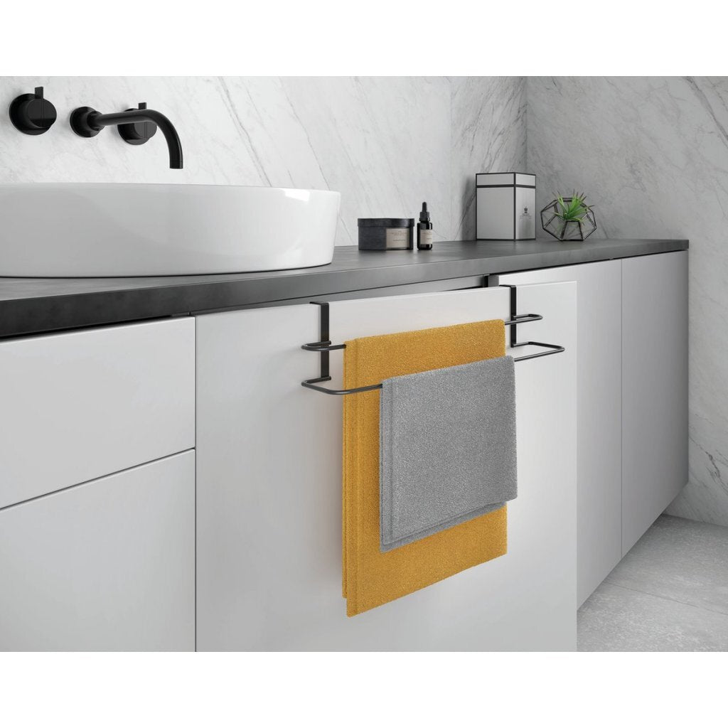 Metaltex porte-serviettes double 38x10x9 cm noir