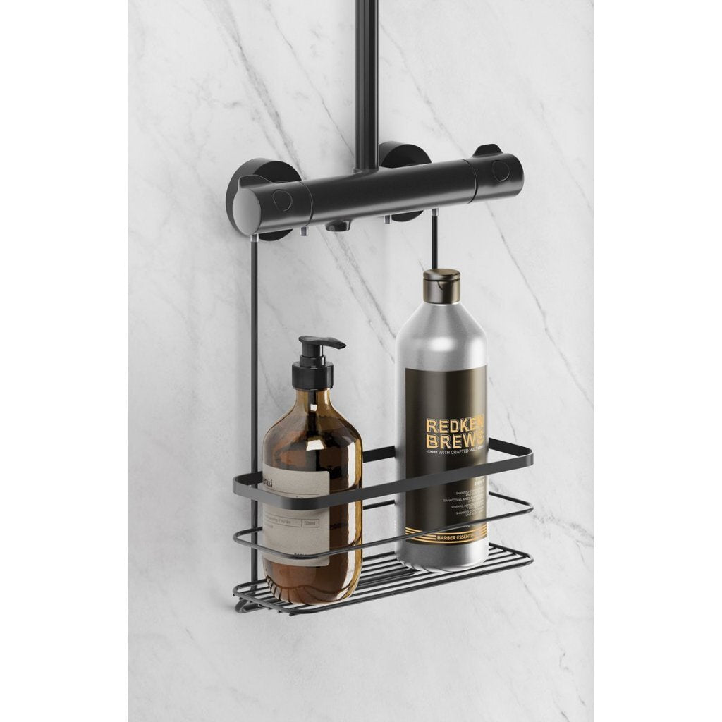 Support de douche Metaltex 28x14x38 cm métal noir