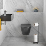 Porte-rouleau de papier toilette Metaltex pour 3 rouleaux 58x15 cm noir