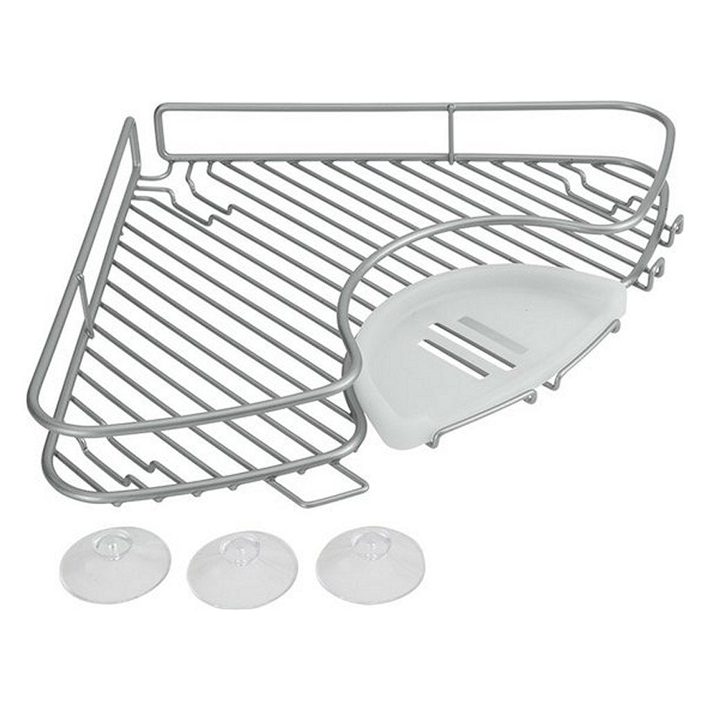 Metaltex corner rack 29x4 cm silver