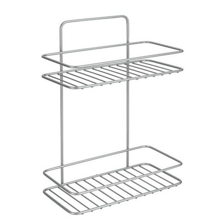 Tomado-metaltex Tomado metaltex reflex étagère de salle de bain 2 niveaux gris argent