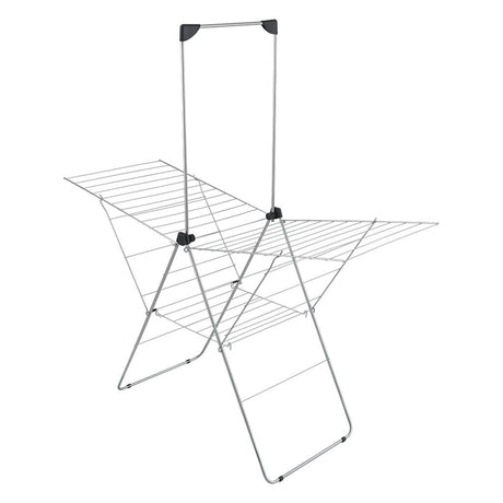 Etendoir Metaltex mousson 30 m de longueur de séchage argent