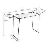 Metaltex hydra wing étendoir 18 m longueur de séchage noir