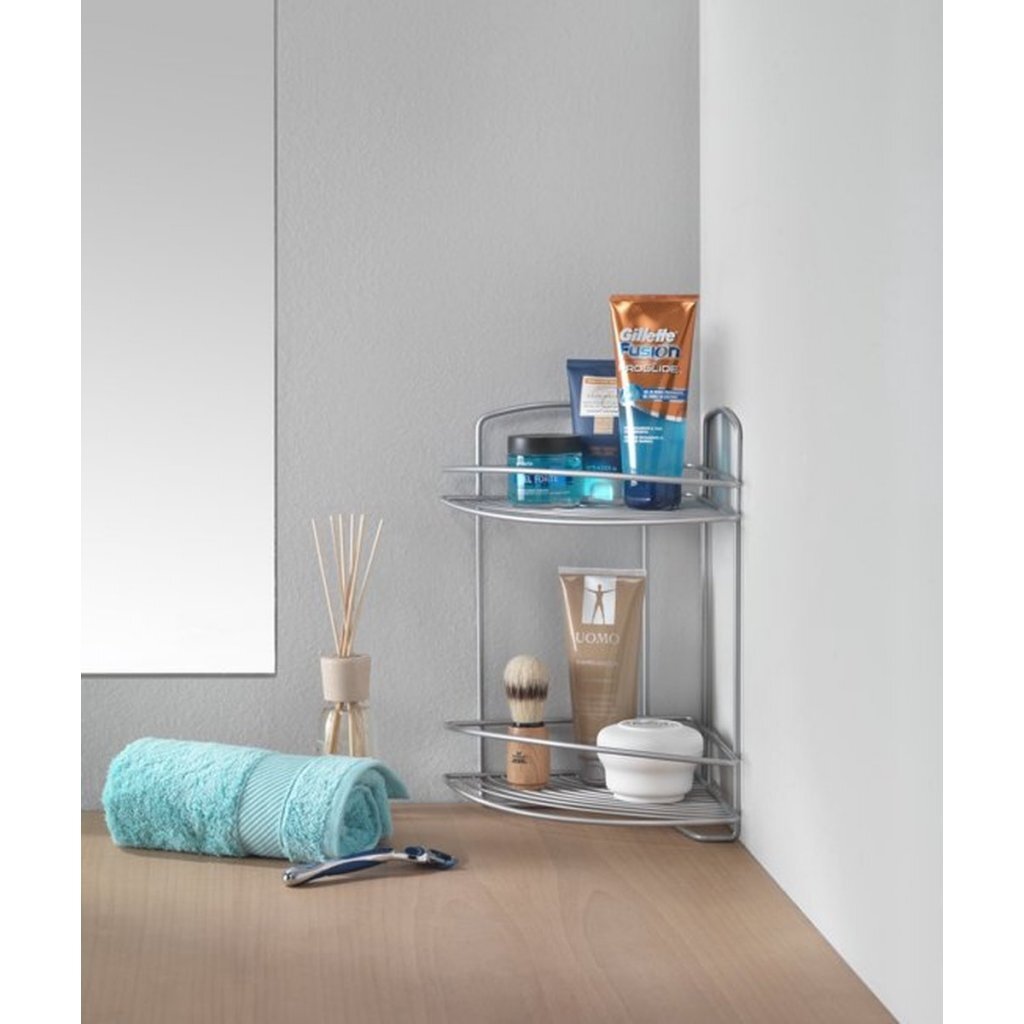 METALTEX METALTEX Onda Bathroom corner rack 2 floors 22x22x35 cm silver