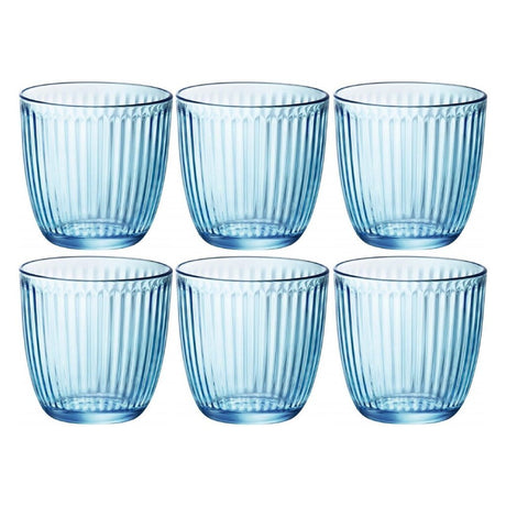 Autres marques Verres à eau Bormioli Rocco 290 ml 6 pièces verre transparent bleu