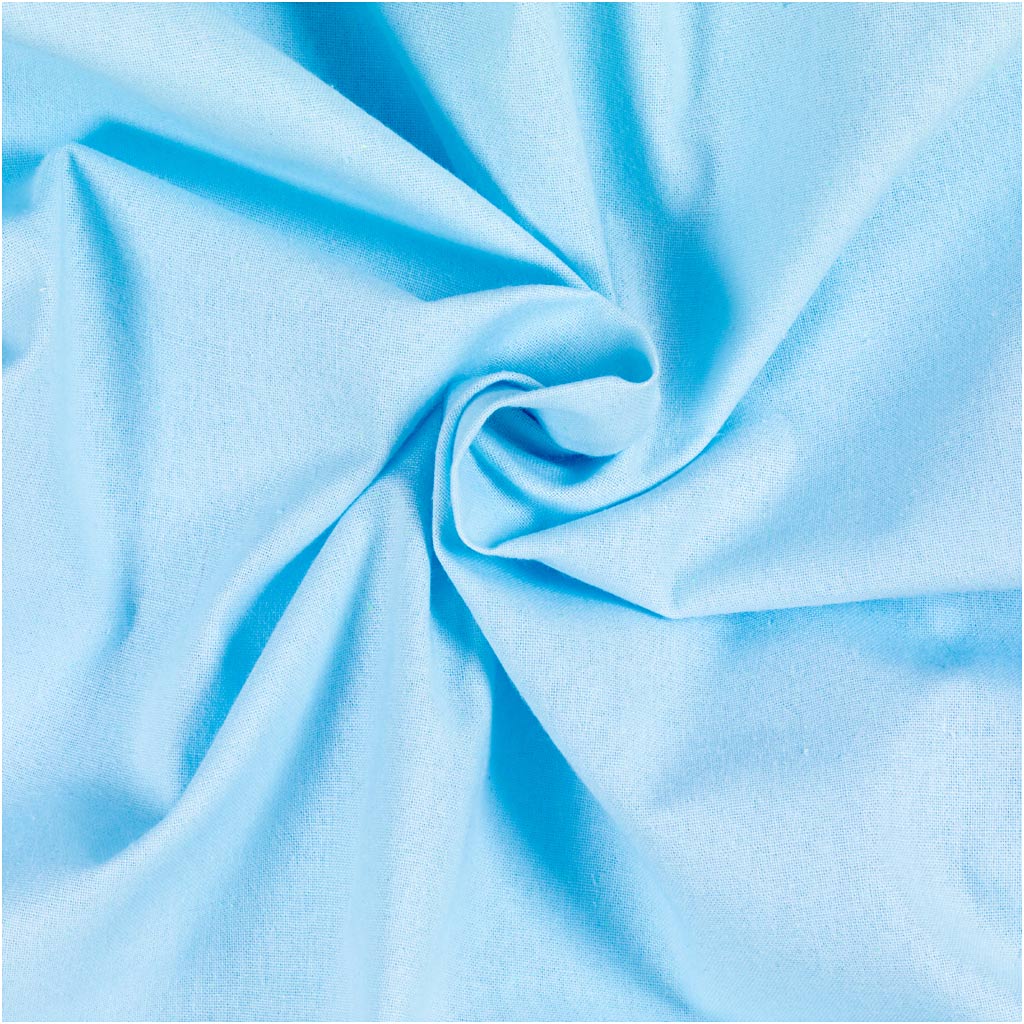 Tissu Creativ company, l: 145 cm, 140 gr, turquoise clair, 5 m 1 boîte