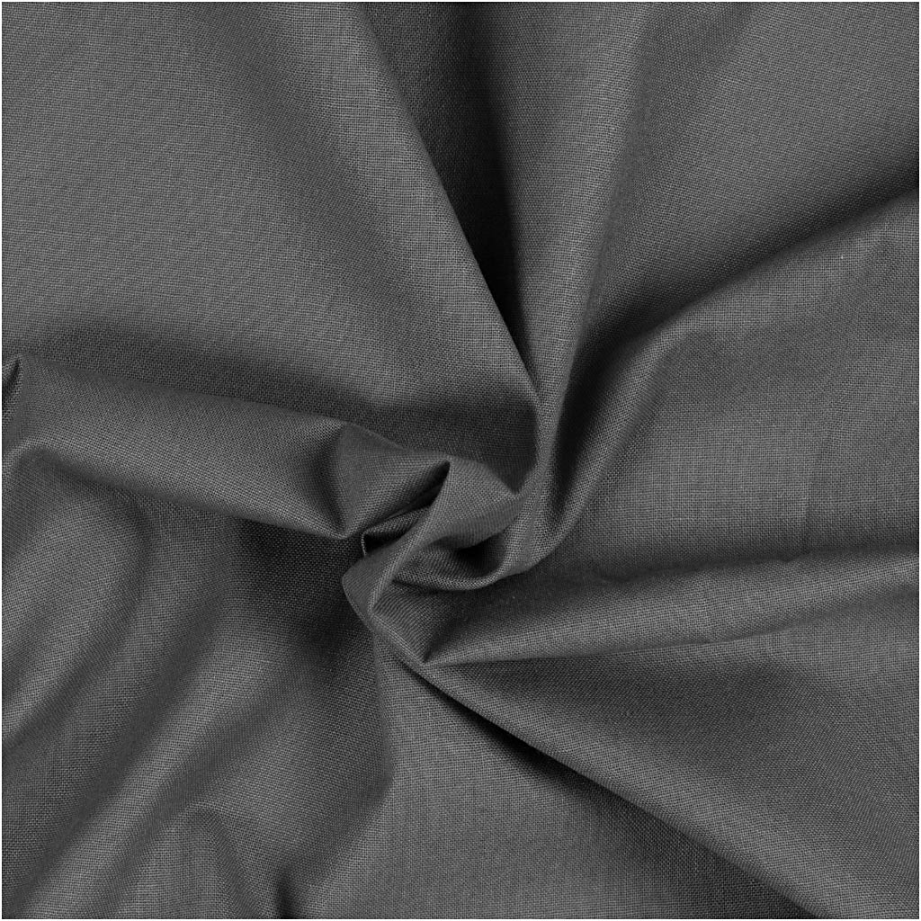 Tissu Creativ company, l: 145 cm, 140 gr, gris, 5 m 1 boîte