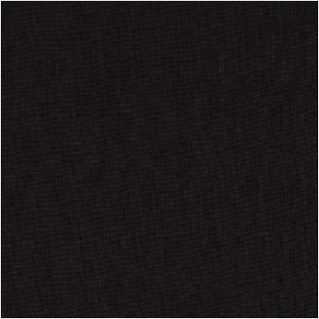 Tissu Creativ company, l: 145 cm, 140 gr, noir, 5 m 1 boîte