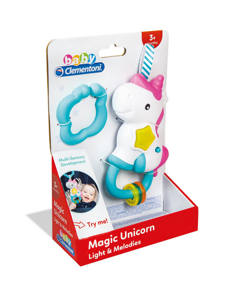 Hochet interactif Clementoni licorne + lumière et son