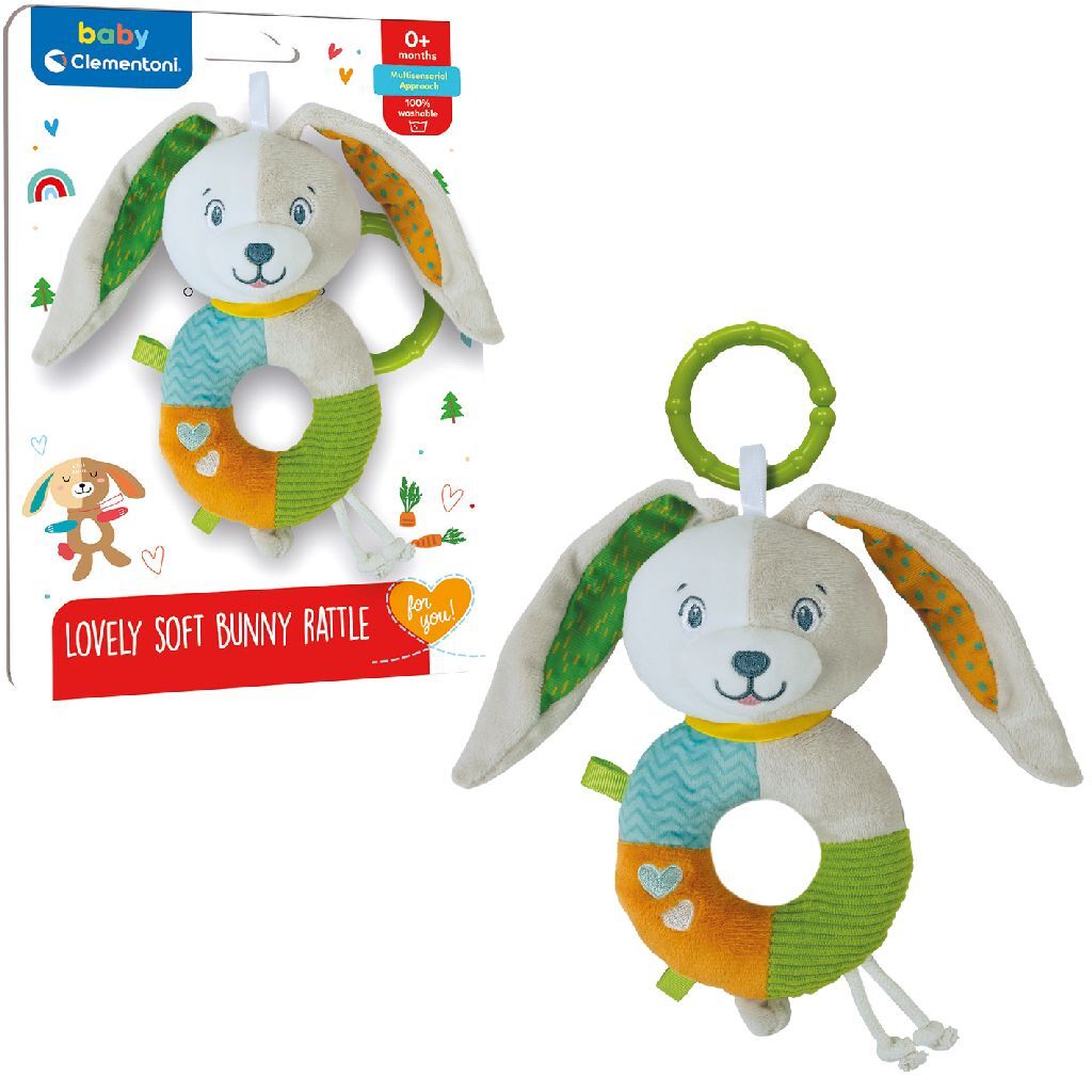 Clementoni Baby Pluchen Rattle Rabbit