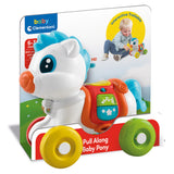 Clementoni bébé tirant figurine cheval + son