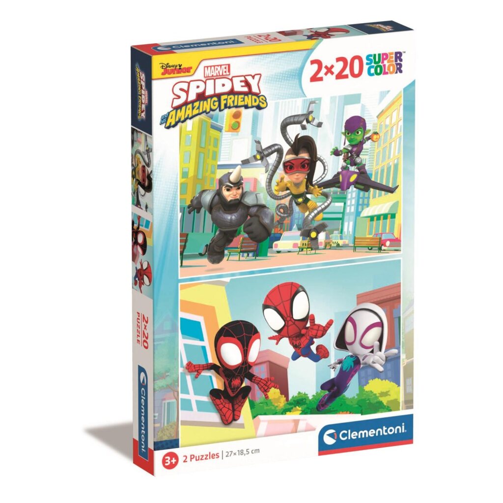 Clementoni Supercolor Puzzle Spidey a jeho úžasné přátelé 2x20 kusů