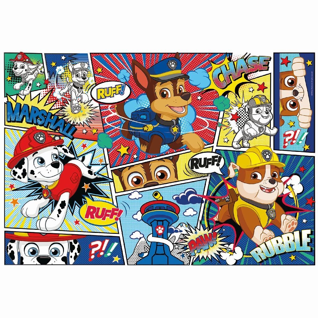 Clementoni supercolor puzzel paw patrol strip 104 stukjes