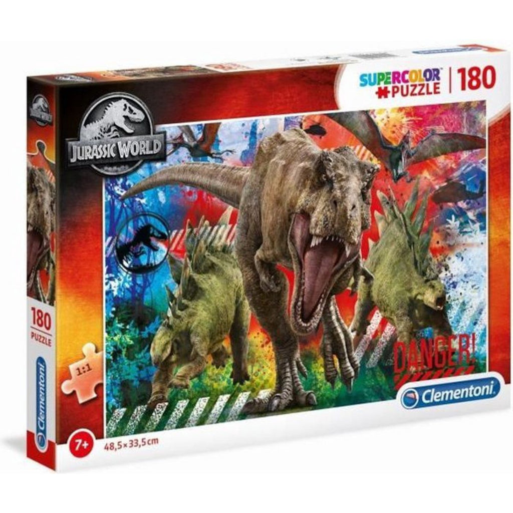 Clementoni supercolor puzzel jurassic world 180 stukjes