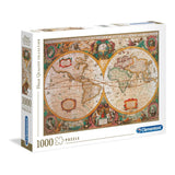 Clementoni Puzzle de colección de alta calidad Mapa antiguo 1000 piezas