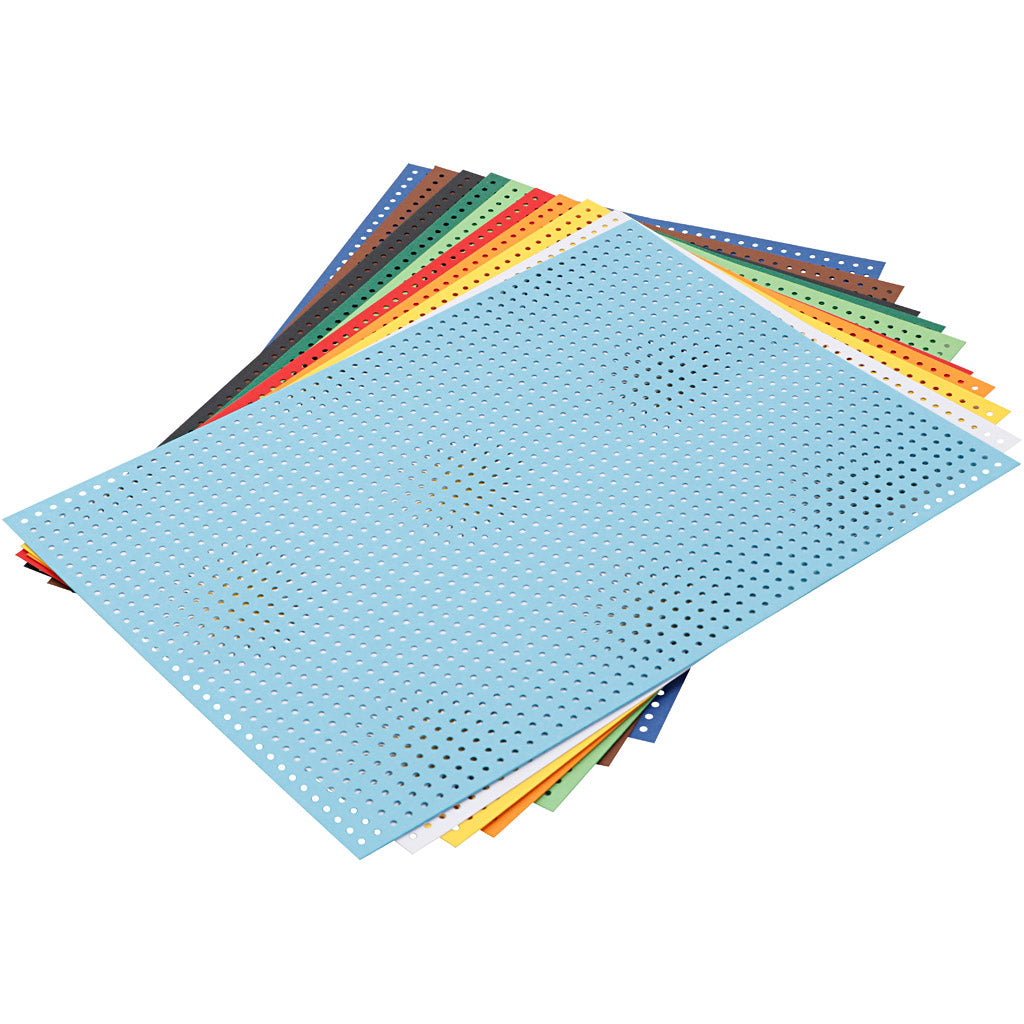 Creativ Company Cross Stitches Cardboard Diverses couleurs, 10 feuilles