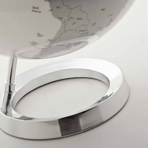 Atmosphère nr-0331f7ns-gb globe chrome brillant diamètre 30cm socle plastique anglais
