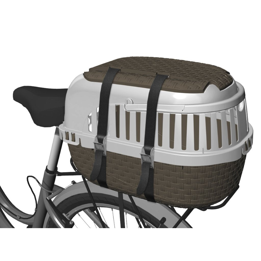 Boîte de transport pour animaux Bama 52x33x34 cm taupe blanc