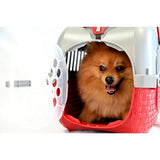 Boîte de transport pour animaux Bama 52x33x34 cm rouge argent