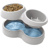 Bol de nourriture pour animaux Bama avec réservoir d'eau 33x20x9 cm assorti