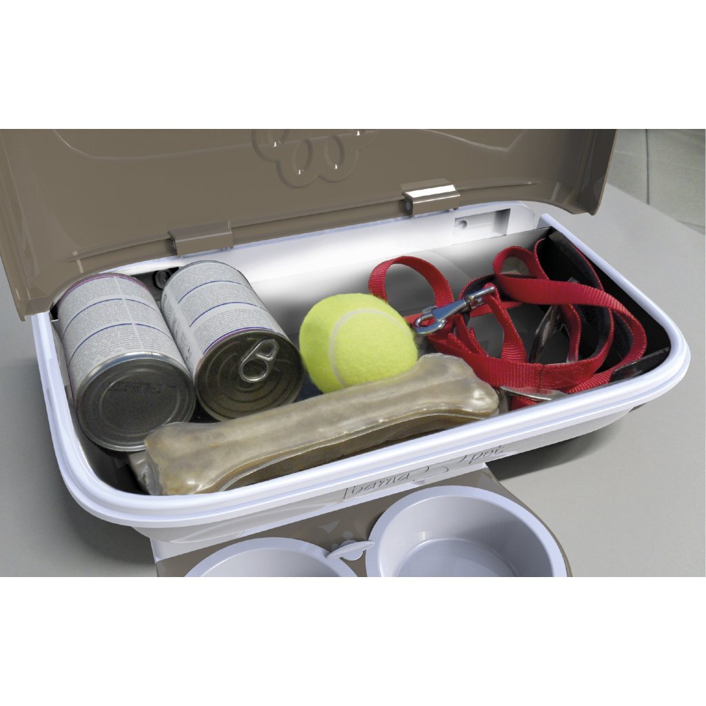 Bama gamelle de nourriture pour chien 48x27x42 cm taupe