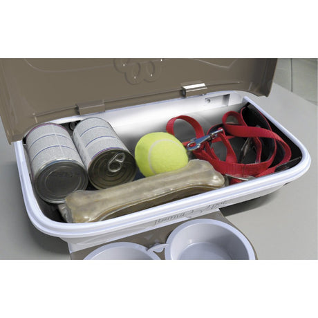 Bama gamelle de nourriture pour chien 48x27x42 cm taupe